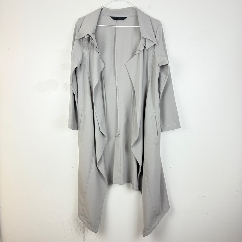 MOYURU Japan Waterfall Drape Coat Cardigan Jacket Light Grey Avant Garde